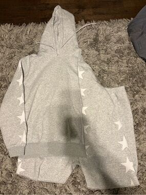 NWOT STARFIT Gray Star Hoodie and Sweatpants Set